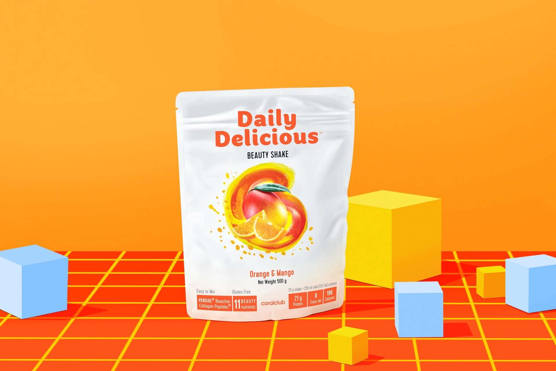 Daily Delicious Beauty Shake con sapore di mango e arancia - immagine 3